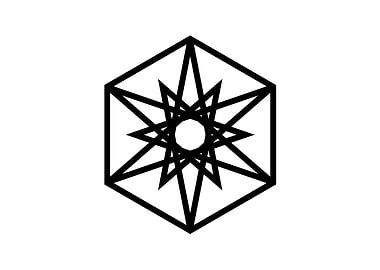 Black Geometric Glyph Rune