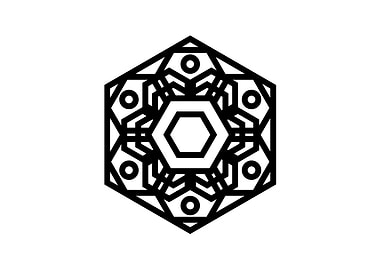 Black Sacred Geometry Rune
