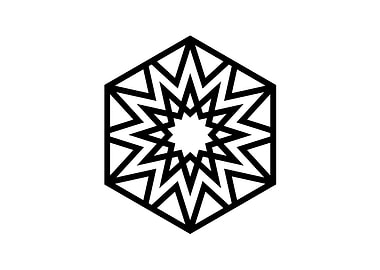 Black Geometric Glyph Rune