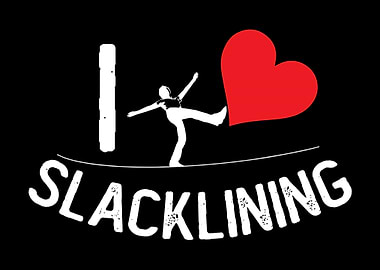 I Love Slacklining Heart