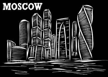 Moscow City Skyline Russia