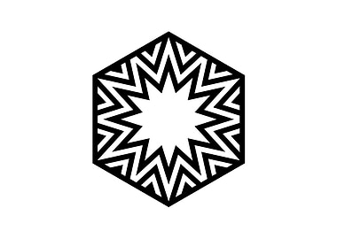 Black Geometric Glyph Rune