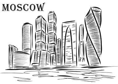 Moscow City Skyline Russia