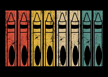 Retro Crayon Vintage
