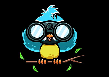 Bird Watching Bluetit Bird