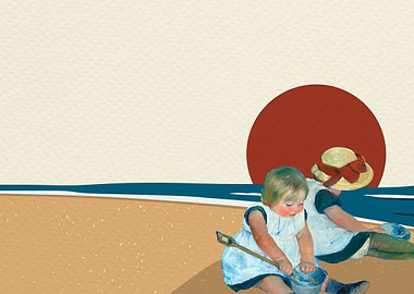 Vintage children playing