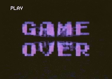 Game over 8bit ear vhs