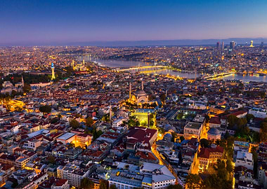 Istanbul Turkey Night City