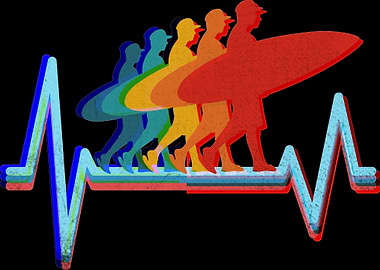 Surfing Retro Surfer