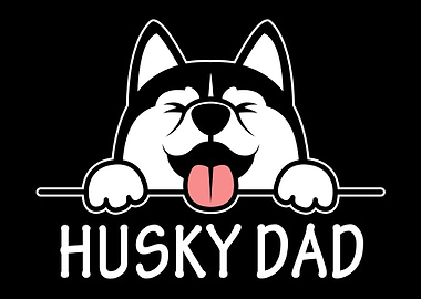 Husky Dad Cute Husky