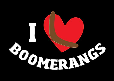 I Love Boomerangs Heart