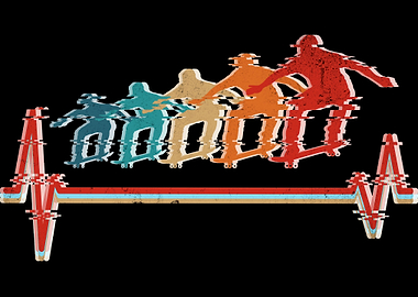 Retro Skateboarding Skater