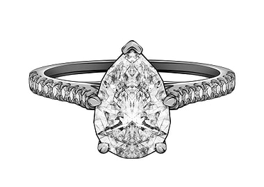 Silver diamond ring art