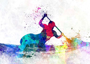 Young professional kayaker