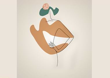 minimal art with a woman