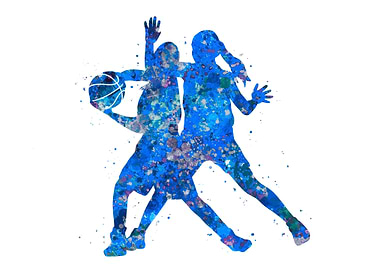 Basketball girl dribble