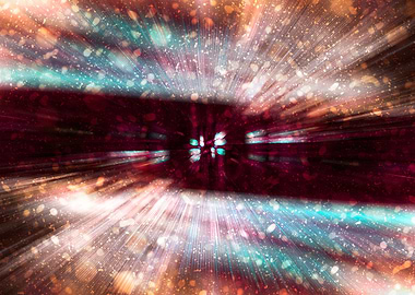 abstract glowing gold line