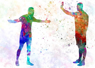 referee in watercolor