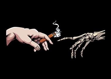 Michelangelo Hands Smoking