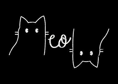Meow Cat Funny Graphic
