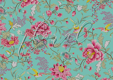 floral art with text