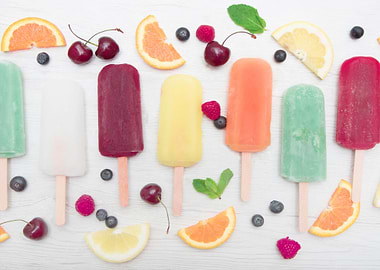 multicolored icicle with f