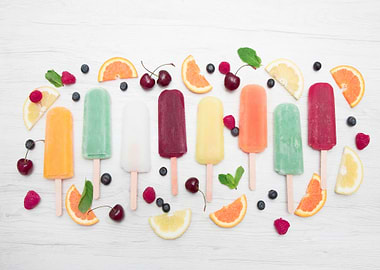 multicolored icicle with f