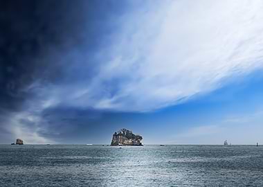 海中的一個小島