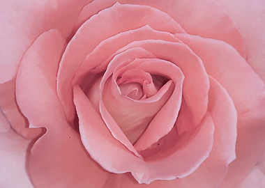 Powdered pink rose flower