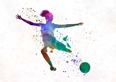 Woman soccer player