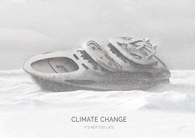 Yacht in the ice floe