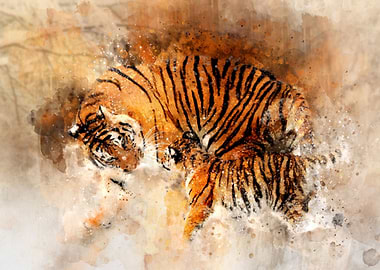 Watercolor Tiger
