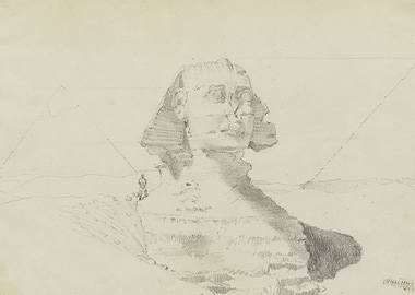 Sphinx with Pyramids