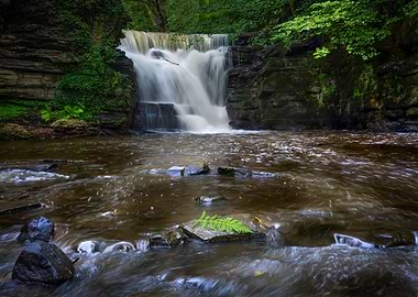 Waterfall at Neath Abbey