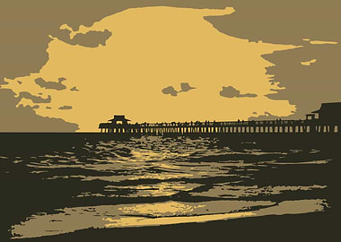Naples beach fishing pier
