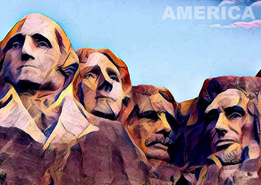 Painting Mount Rushmore