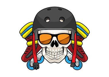 Skull Inline skates Helmet