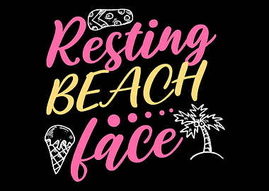 Resting beach face Restful