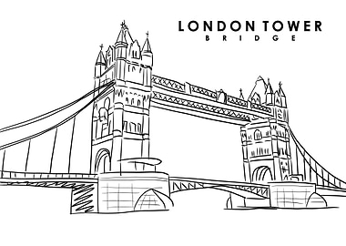 London Tower Bridge paint