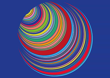 Colorful Striped Tunnel