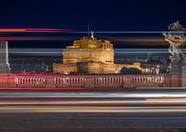 Castle Rome abstract night
