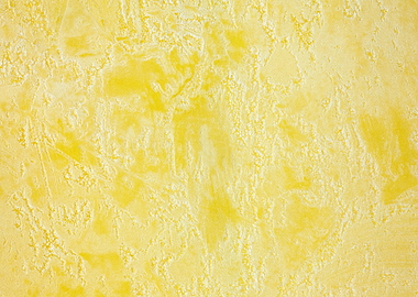 Wall yellow raised paint u