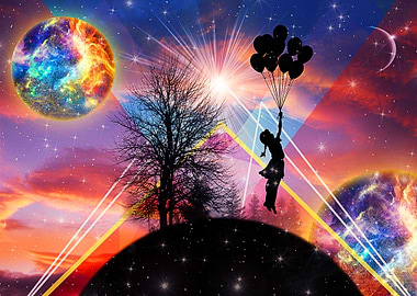 magical cosmic space sky