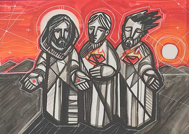 Jesus Christ and diciples