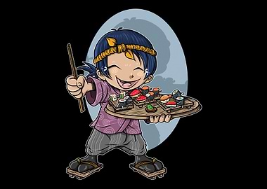 Kawaii Cute Happy Sushi Ja