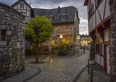 Cheerful village street