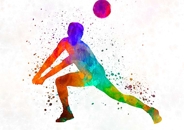 Volley ball player man