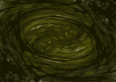 Abstract Scribble Green