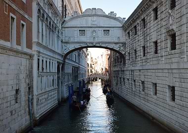Bridge of sighs of Venice