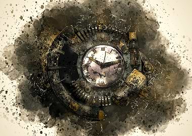 Retro Old watches abstract